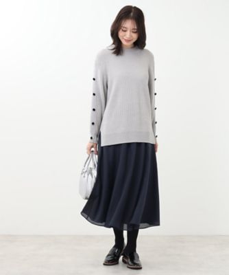 【ＳＡＬＥ／ＷＥＢ限定カラーあり／手洗い可】ハイネックチュニック丈ニット（２００２３６７４１５）