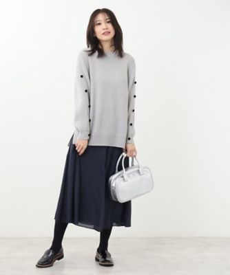 【ＳＡＬＥ／ＷＥＢ限定カラーあり／手洗い可】ハイネックチュニック丈ニット（２００２３６７４１５）