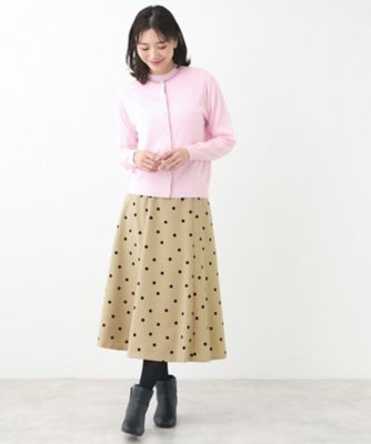 【春ＳＡＬＥ】ドットプリントフレアスカート（２００２３６７４２８）