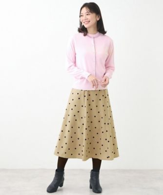 【春ＳＡＬＥ】ドットプリントフレアスカート（２００２３６７４２８）