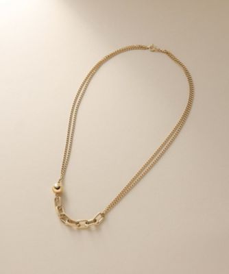 Ｋ１０中空ボールキヘイミックスチェーン　ネックレス（２００２３６７７５４）