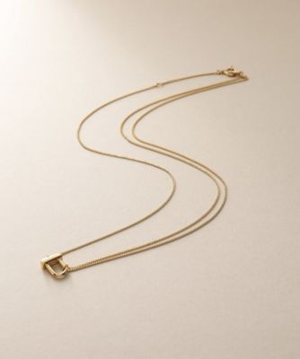 Ｋ１８ロックモチーフアシンメトリーチェーン　ネックレス（２００２３６７８８５）