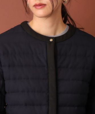 2023AW ドレステリア　ノーカラーライトダウンジャケット　34 黒 2023AW ドレステリア ノーカラーライトダウンジャケット 34 黒