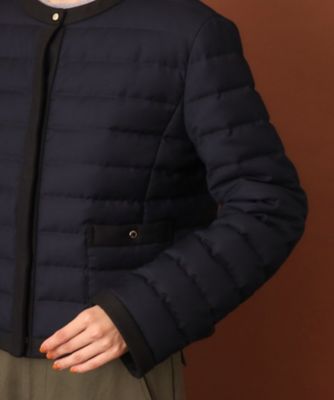 2023AW ドレステリア　ノーカラーライトダウンジャケット　34 黒 2023AW ドレステリア ノーカラーライトダウンジャケット 34 黒