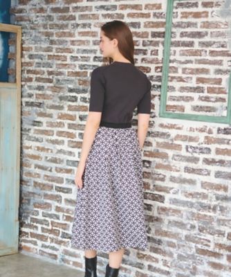 人気定番】オーバーラップサークルコンビワンピース