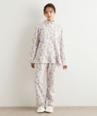 Amazon | [ ローラアシュレイ ] パジャマ(セット) 【上下セット/キルト生地】ポピーメドウ柄 パジャマ N9981352 レディース  アイボリー(104) 00(FREE) | パジャマ・ルームウェアセット 通販