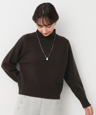 【洗える】ハイネッククロップドニット（ＸＳ～Ｌ）（２００２３６９７９０）