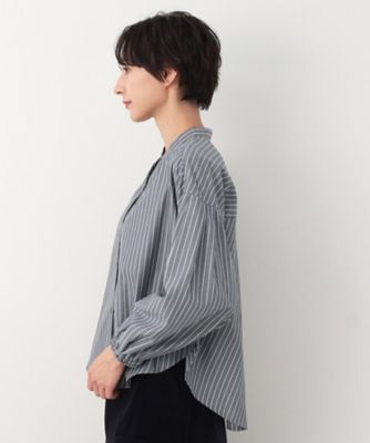 【洗える】バルーンスリーブバンドカラーシャツ（ＸＳ～Ｌ）（２００２３６９８０８）