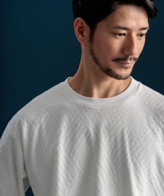 リンクスジャカード長袖Ｔシャツ（２００２３７０１４０）