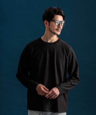 リンクスジャカード長袖Ｔシャツ（２００２３７０１４０）