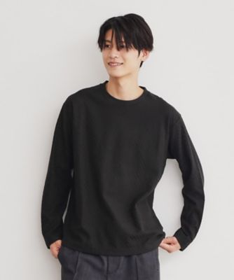 リンクスジャカード長袖Ｔシャツ（２００２３７０１４０）
