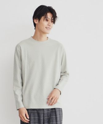 リンクスジャカード長袖Ｔシャツ（２００２３７０１４０）