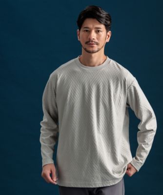 リンクスジャカード長袖Ｔシャツ（２００２３７０１４０）