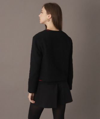 Sakikoです！新品未使用 ドレステリア サスティナブルツイード サスティナブルツイード】ノーカラーショートジャケット