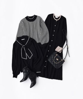 バックリボンショートブーツ（2002370202） | index (Women