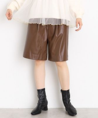 【＠ＢＡＩＬＡ掲載】合皮ハーフパンツ（２００２３７０３５２）