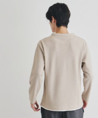 スラブワッフルフェイクレイヤード長袖Ｔシャツ（２００２３７０４６０）