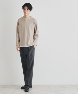 スラブワッフルフェイクレイヤード長袖Ｔシャツ（２００２３７０４６０）