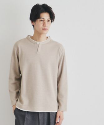 スラブワッフルフェイクレイヤード長袖Ｔシャツ（２００２３７０４６０）