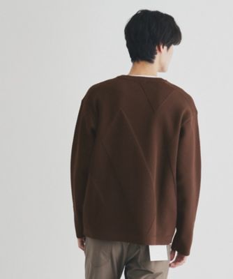 クルーネックニット＋ロンTセットアイテム】ダイヤパネル
