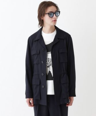 【SALE】TAKEO KIKUCHI (Men)/タケオキクチ【THE FLAGSHIP】ポリエステルウール メッシュ サファリジャケット(2002370875) アオ094 コート・ジャケット【三越伊勢丹/公式】