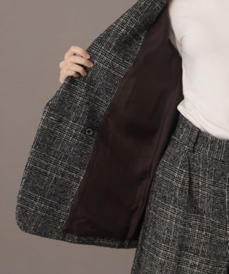 【DRESSTERIOR】ループツイードグレンチェックダブルジャケット otonaMUSE11月号掲載】ループツイードグレンチェック