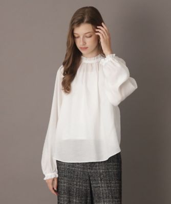 美品 ドレステリア 亀恭子さんコラボ 2万 ボリュームスリーブブラウス Y273 スタイリスト亀恭子×DRESSTERIOR （ドレステリア）コラボ