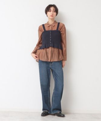 BORDERS 押さえ付ける at BALCONY デニム Vネック ビスチェ