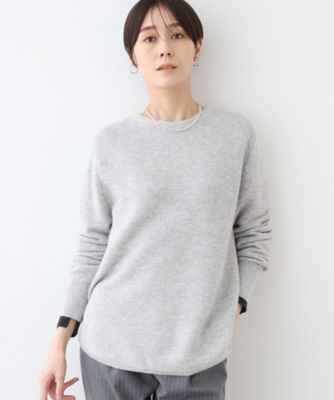 カシミヤ混／洗える／ラメ】ボートネックニット（2002372013