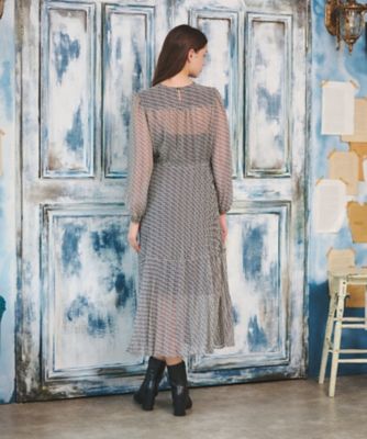 ✨あ✨シアメゾンアトリエ　シアーフラワーカフタンワンピース+アビバーレ アバウトボタン / ダンボールニットワンピース – about her. online