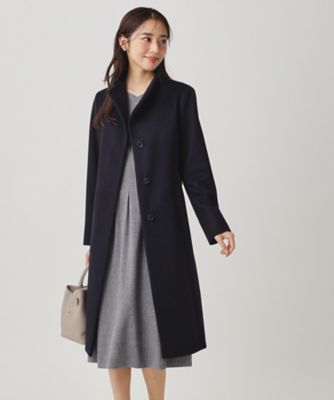 まる】INÉD グレー カシミアコート まる】INÉD グレー カシミアコート