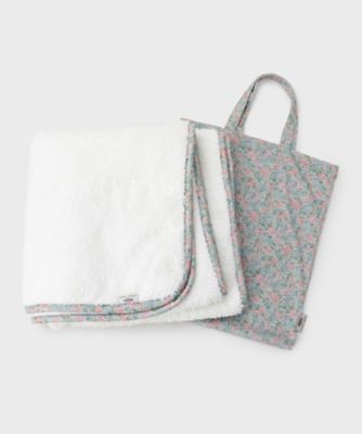 ＜LAURA ASHLEY＞ノーソップブルーム柄　ボア素材３ＷＡＹひざ掛け（２００２３７２３９２）