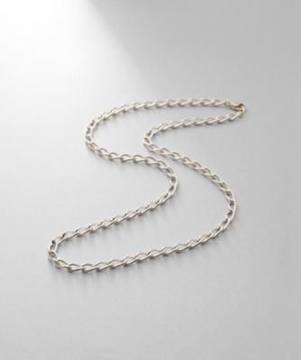 ＜COCOHNIK ONKITSCH (Women)＞シルバー　デザインチェーン　ロングカーブネックレス（２００２３７３１４５）