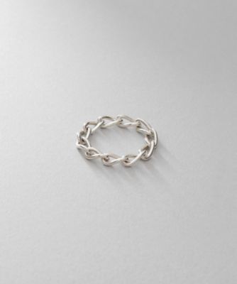 ＜COCOHNIK ONKITSCH (Women)＞シルバー　チェーンリング　ロングカーブ（２００２３７３１４９）