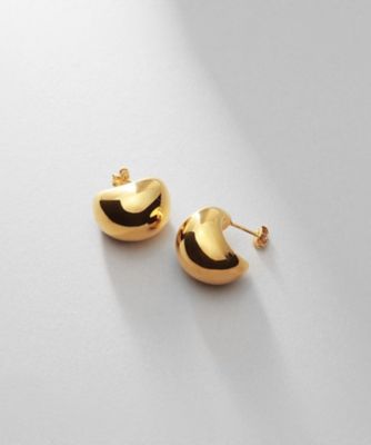 ＜COCOHNIK ONKITSCH (Women)＞シルバー　ホロウフープピアス　ペアシェイプＭ　ＧＰ（２００２３７３１５５）