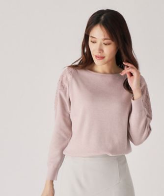 【洗える／レース／ドルマン風シルエット】着回し力◎！華やかニットプルオーバー COUP DE CHANCE｜【洗える/レース/ドルマン風シルエット】着回し