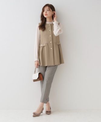 大人フェミニン・体型カバー】ペプラムジレ（2002374308