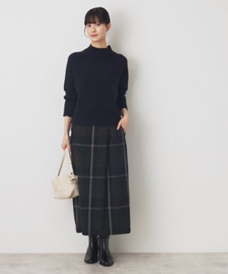 【洗える】起毛チェックタックスカート（ＸＳ～Ｌ）（２００２３７４３５３）