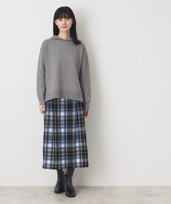 【洗える】起毛チェックタックスカート（ＸＳ～Ｌ）（２００２３７４３５３）