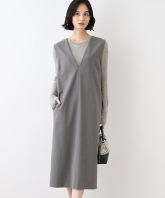 ＜INDIVI S (Women/小さいサイズ)＞【洗える】ウールライクジャンパースカート（２００２３７４６９３）