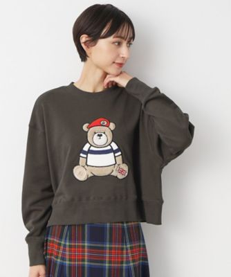 【洗える】ベア刺繍スウェット（２００２３７５１０８）