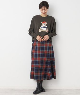 【洗える】ベア刺繍スウェット（２００２３７５１０８）