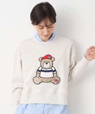 【洗える】ベア刺繍スウェット（２００２３７５１０８）