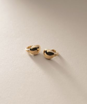 Ｋ１８ペアシェイプフープ　ワンタッチピアス（２００２３７５１１５）