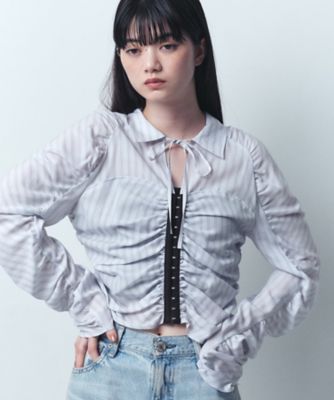 CODE A (Women)/コードエー Ｌｙｏｃｅｌｌ　ｓｔｒｉｐｅ　ｂｌｏｕｓｅ（２００２３７５３４１）