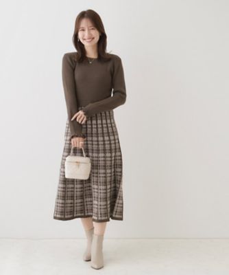 チェックニットワンピース（2002375453） | COUTURE BROOCH