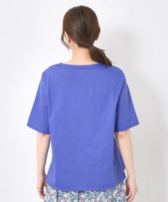 【Ｍ～４Ｌサイズ】パッチワーク＆刺繍　フラワーモチーフＴシャツ（２００２３７６３５６）