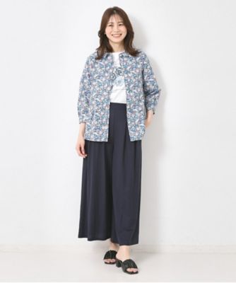【Ｍ～４Ｌサイズ】パッチワーク＆刺繍　フラワーモチーフＴシャツ（２００２３７６３５６）