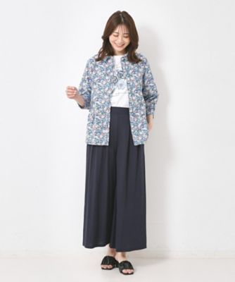 【Ｍ～４Ｌサイズ】パッチワーク＆刺繍　フラワーモチーフＴシャツ（２００２３７６３５６）