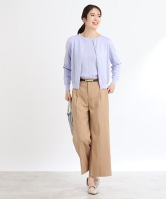 【春ＳＡＬＥ／ＷＥＢ限定カラーあり／アンサンブル可】比翼仕立てニットカーディガン（２００２３７７５０８）